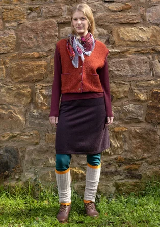 Strickstulpen aus Wollgemisch - natur-melange