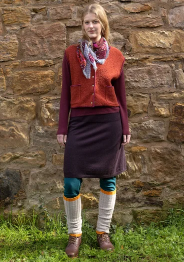Strickstulpen aus Wollgemisch - natur-melange