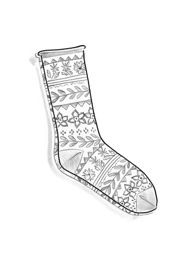 Socka "Twinkle" i ullfrotté - tomat