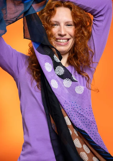 Foulard ”Ariel” en coton biologique - noir