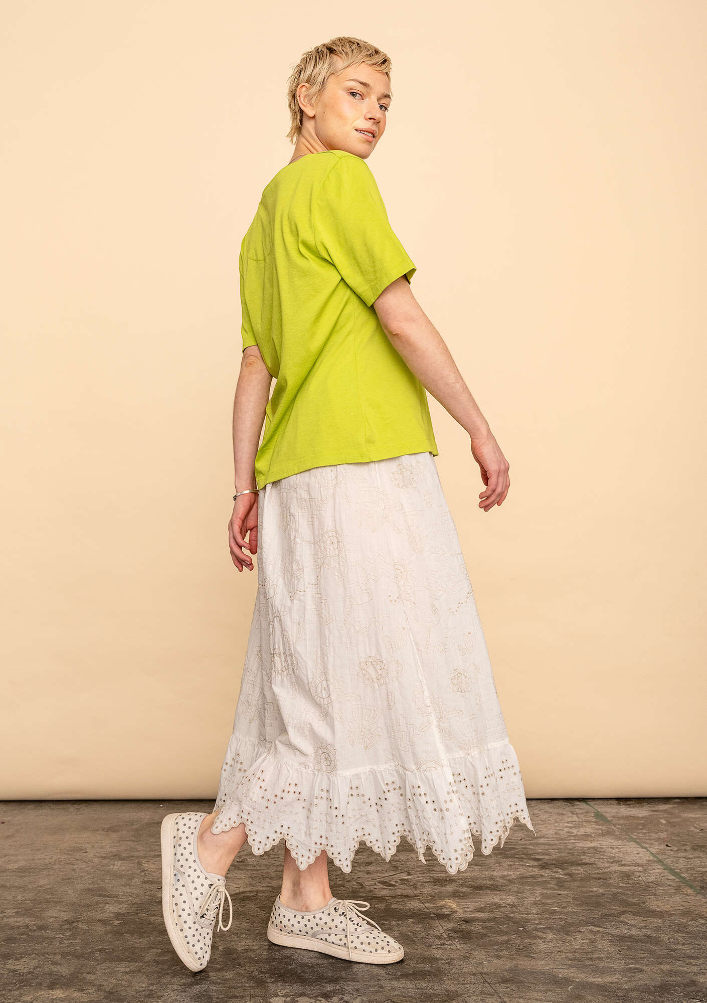 スカート Yumin Ha by oliwa design skirt Drawstring Skirt in Montecarlo Jacquard | Shop Ann Mashburn