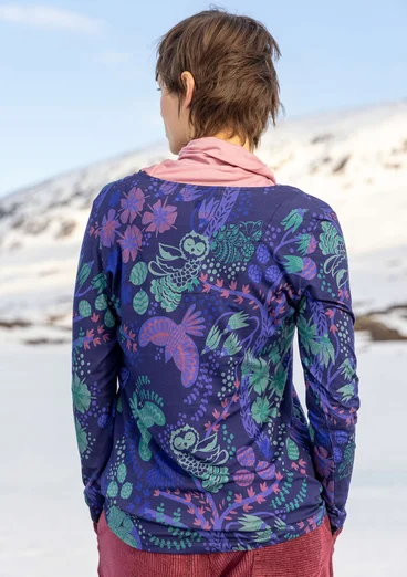 Bluse "Yura" i økologisk lyocell/elastan - midnatsblå