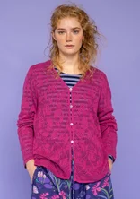 Pointellestrikket jakke «Luisa» i lin / resirkulert bomull - rosa0SP0orkid