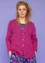 “Luisa” linen/recycled cotton pointelle cardigan (pink orchid S)