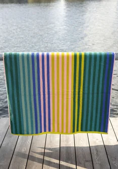 “Sunset” organic cotton bath sheet - green sea glass