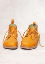 Stiefeletten aus Nubuk-/Nappaleder - senf
