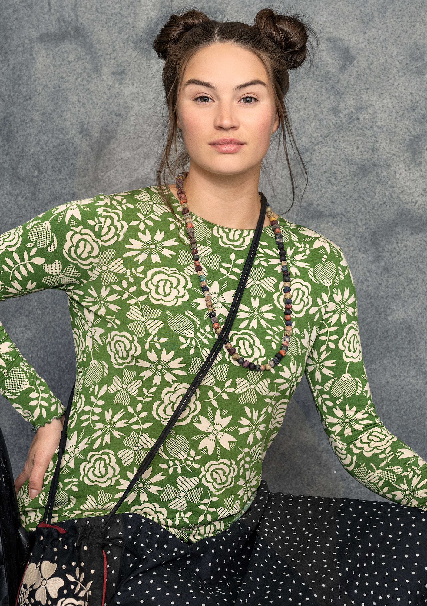 Shirt „Karin“ aus Micromodal/Elasthan grasgrün
