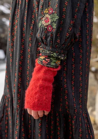 “Glimra” woven organic cotton dress - black