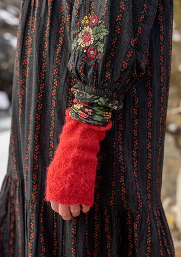 “Glimra” woven organic cotton dress - black