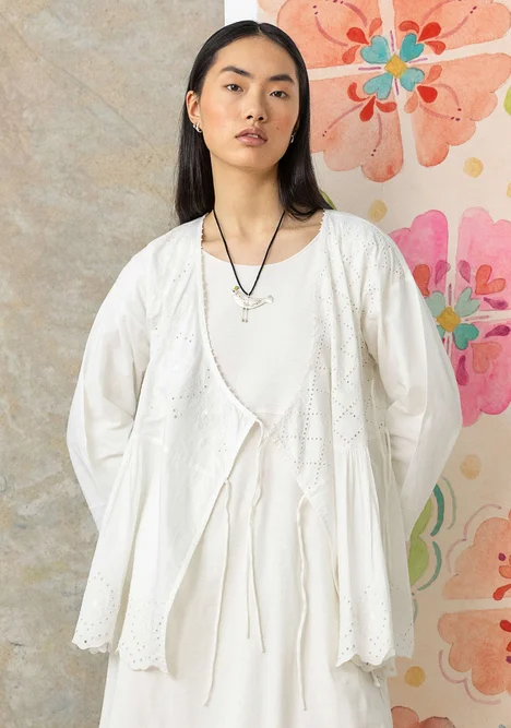 “Syd” woven organic cotton blouse - halvblekt