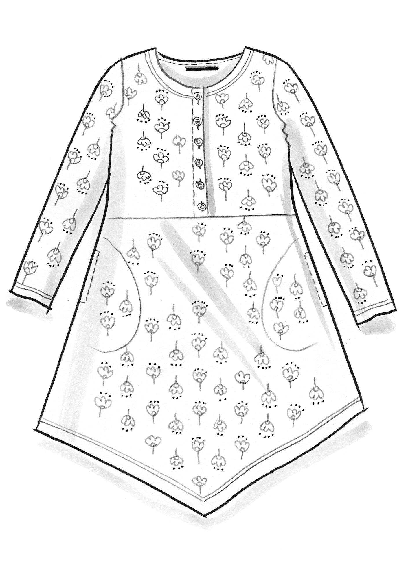 Tunique  Sigrid  en jersey de lyocell/coton biologique