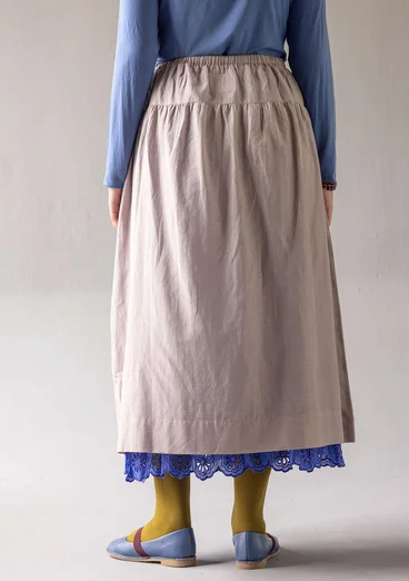 “Paris” woven organic cotton/silk skirt - dove grey