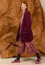 Gilet long en mélange d’alpaga duveteux - aubergine0SL0neps