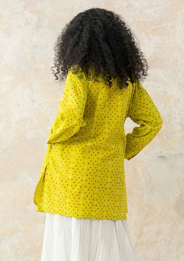 Chemise "Ella" en coton biologique tissé - vert lime