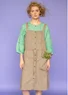 Robe tissée « Garden » en coton biologique/lin (taupe S)