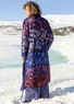 Lang cardigan "Tanana" i bomuld/lyocell (midnatsblå XL)