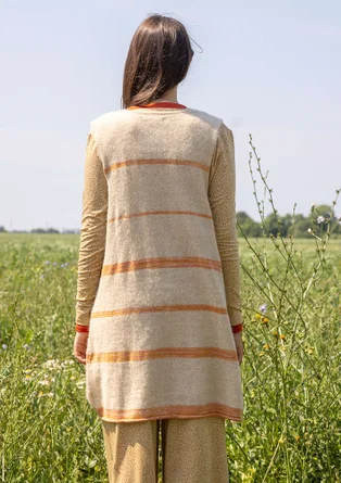 Gilet sans manches "Sandy" en maille d’alpaga mélangé et coton biologique/recyclé - naturel foncé
