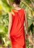 “Shikara” organic cotton/modal jersey-fabric dress (bright red XL)