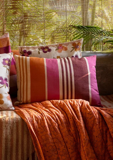 “Ecuador” organic cotton cushion, with filler cushion - burgundy