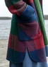 “Alberta” recycled wool/recycled polyester coat (indigo/patterned M)