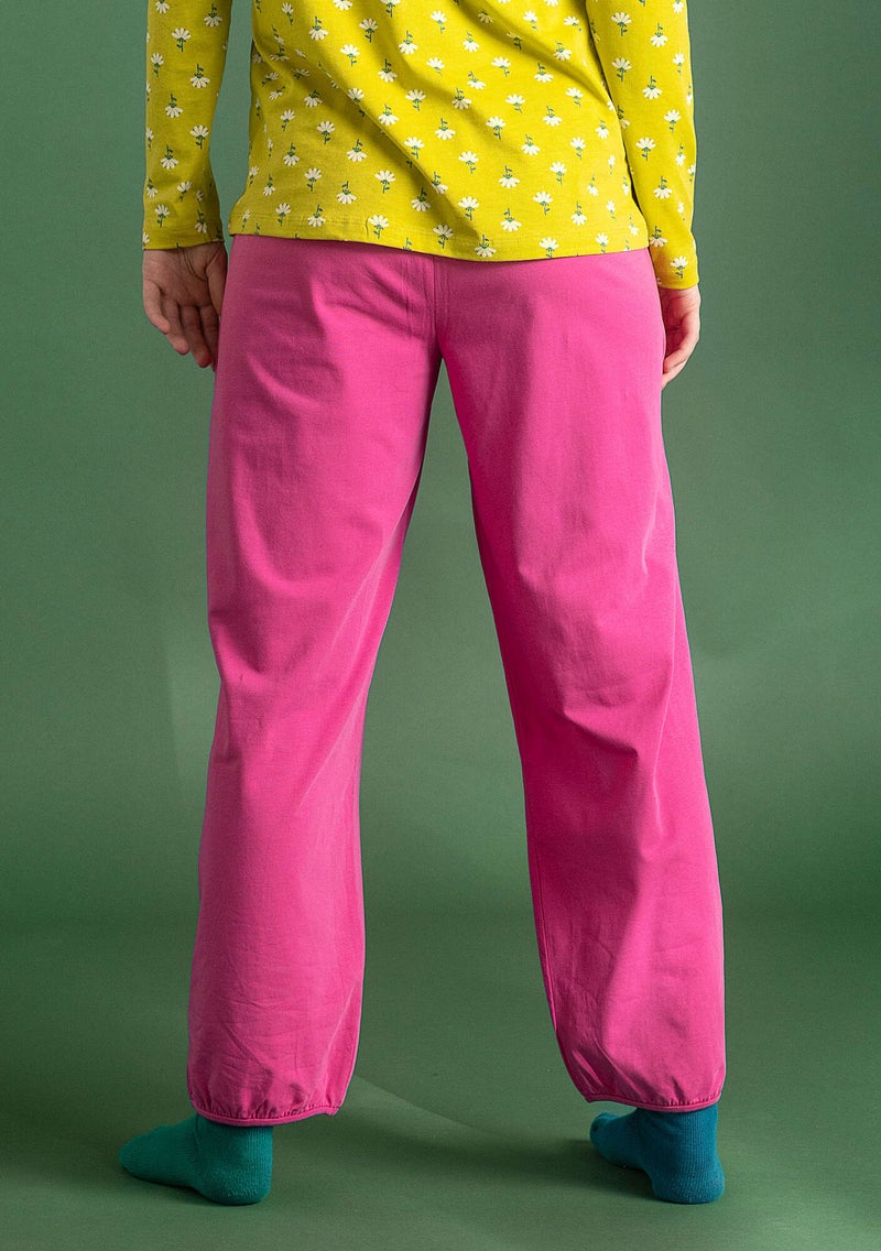 Pantalon  Stella  en jersey de coton biologique/élasthanne pivoine foncé
