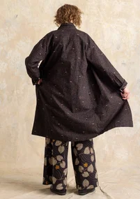 Gemustertes Kleid „Edefors“ aus Bio-Baumwolle - dunkelerde