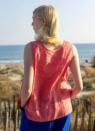 “Bifrost” woven linen tank top