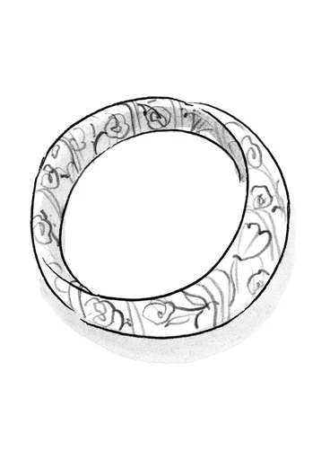 Armschmuck „Melodie“ aus Öko-Baumwolle/Recyclingholz - schwarz