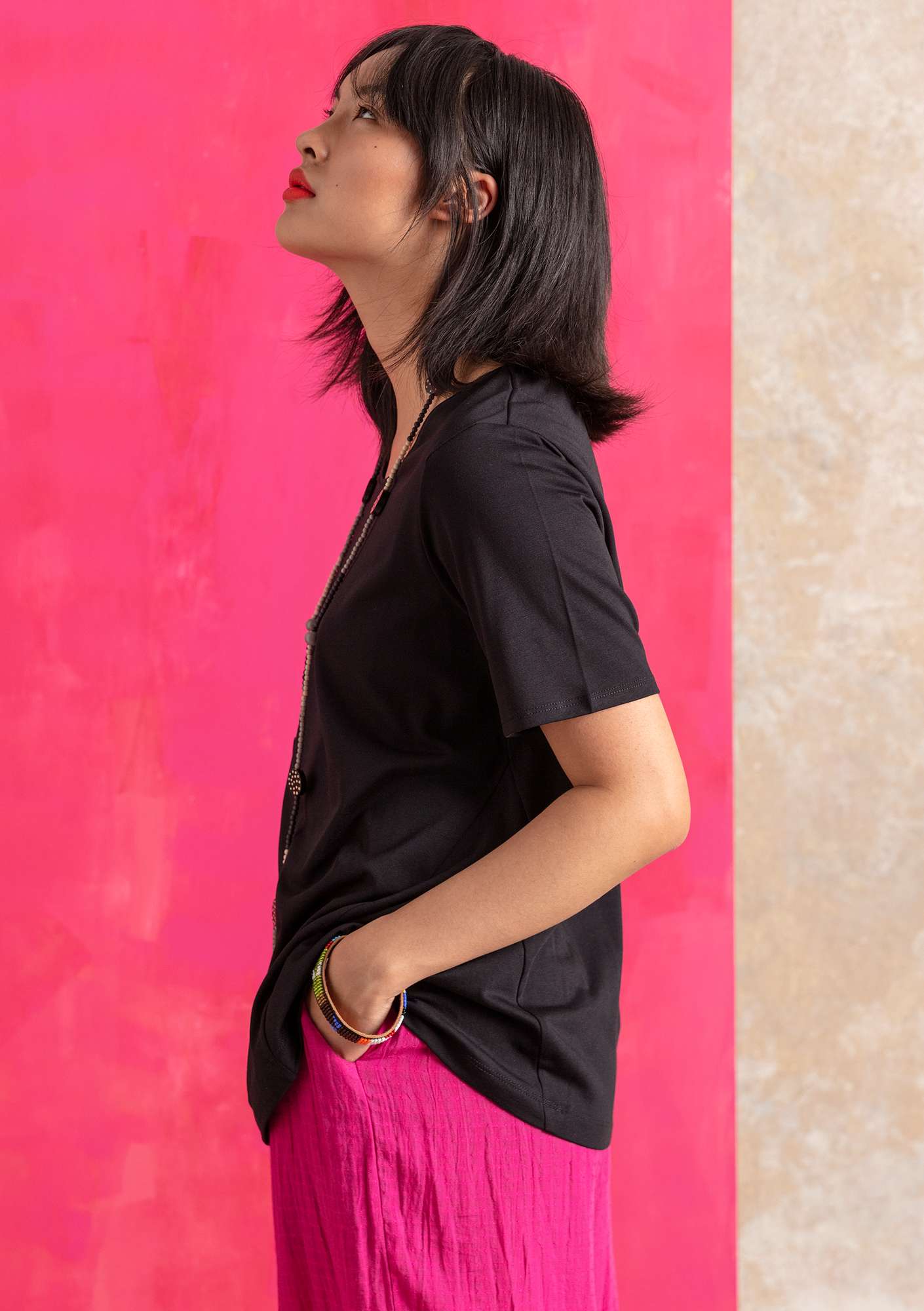 Shirt „Cordelia“ aus Öko-Baumwolle/Modal schwarz thumbnail