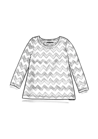Top "Aina" en jersey de coton biologique/modal - noir/plumes