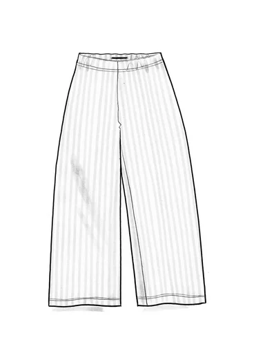 Pantalon rayé en jersey de coton biologique/modal - basilic/vert Orient clair