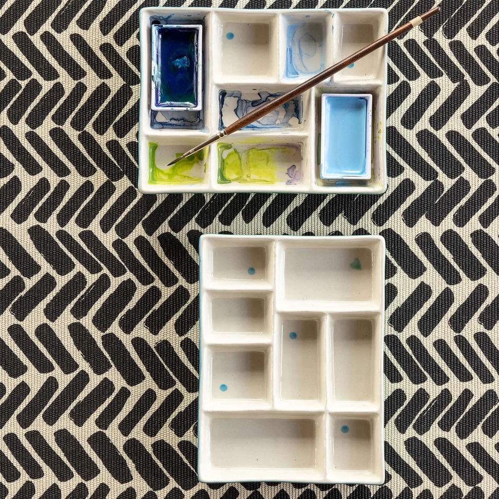 “Play” ceramic palette - turquoise