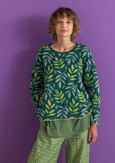 “Ophelia” organic/recycled cotton sweater - bottle green