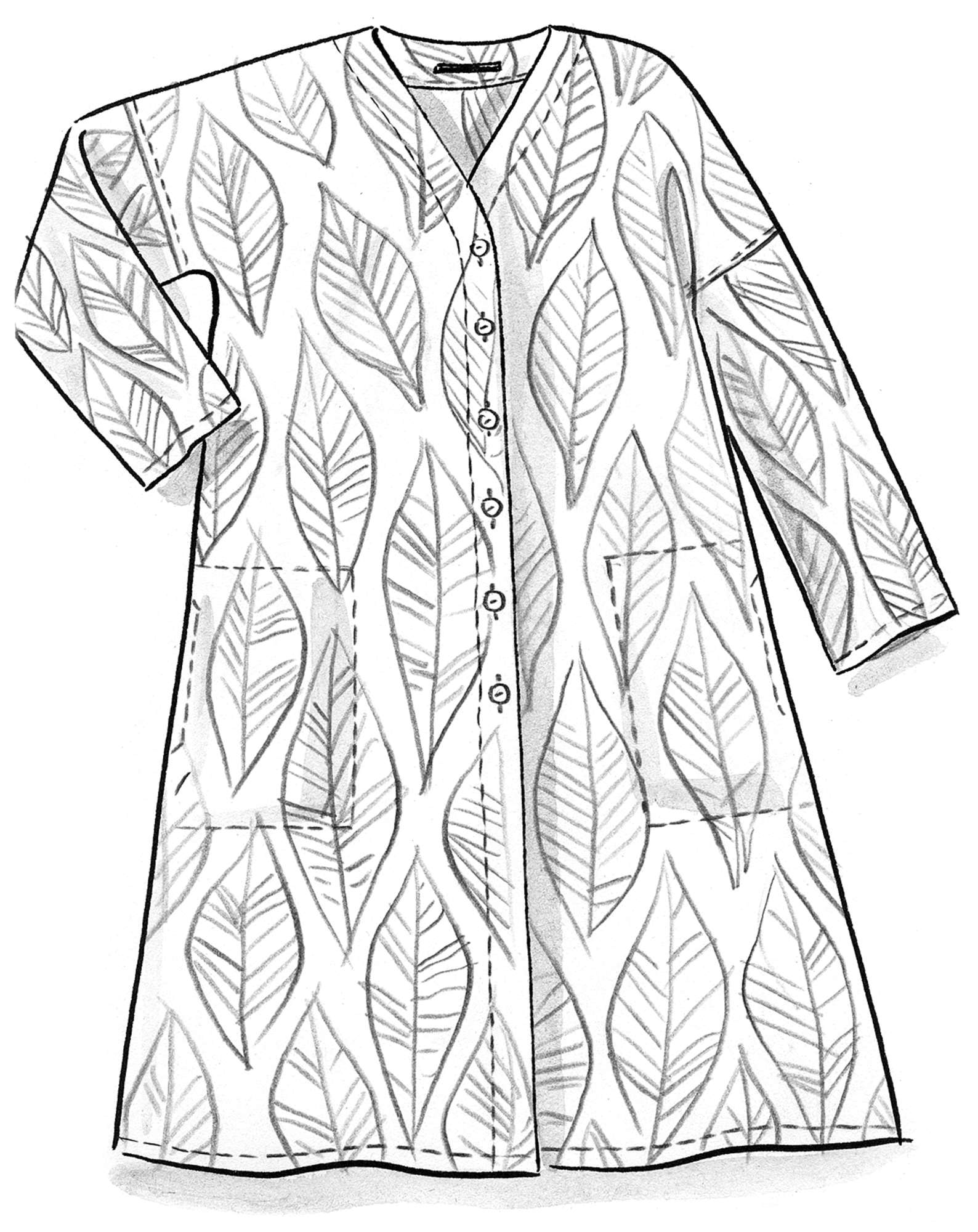 Kleid „Décor“ aus Öko-Baumwolle/Leinen