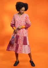 “Sona” woven organic cotton dress - bright red