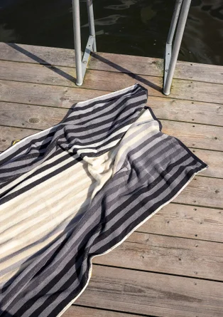 Drap de bain "Sunset" en coton biologique - noir