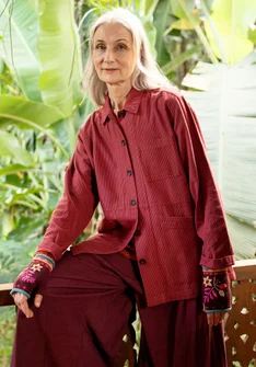 Webjacke „Agatha“ aus Bio-Baumwolle - rote bete