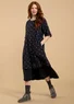 Woven dress in organic cotton (black S)