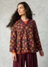 Blouse "Andes" en coton biologique (mûrier noir S)