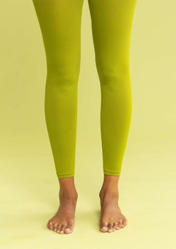 Solid-colored leggings asparagus