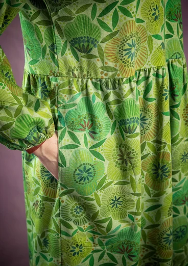 Gemustertes Kleid „Ada“ aus Bio-Baumwolle/Modal - salbei