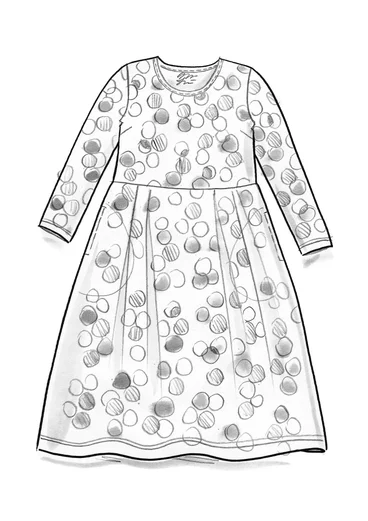 Robe à motif/unie "Frida" en jersey de coton biologique - rouge agate foncé/motif