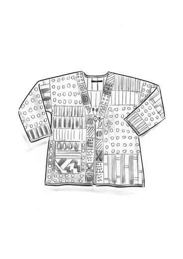 Gilet "Bhutan" en coton biologique/recyclé - turquoise