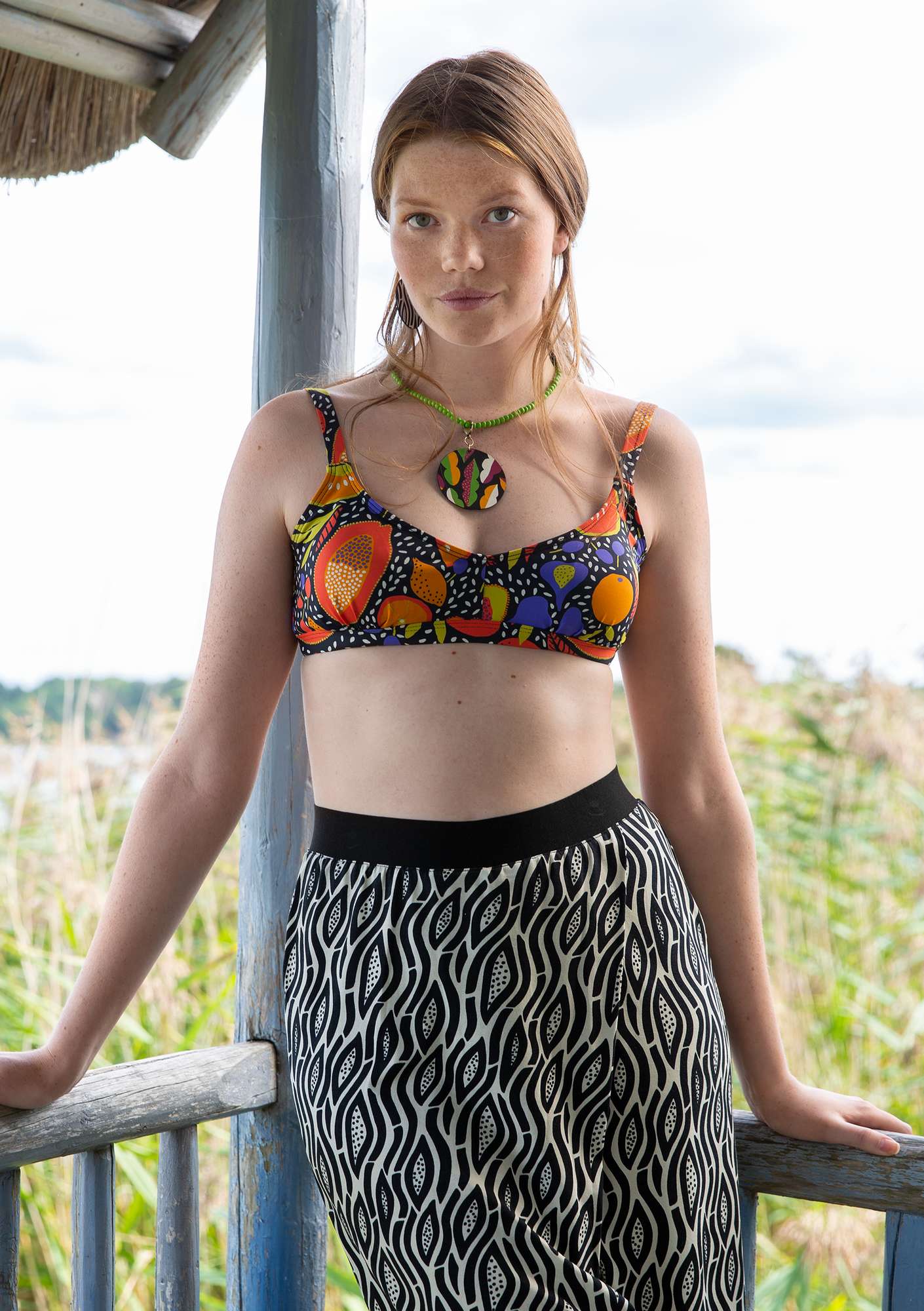 Botswana bikini bra top black/patterned