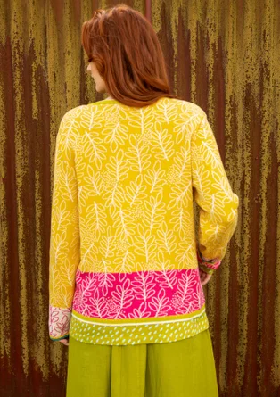 “Ängskär” organic and recycled cotton cardigan - pineapple