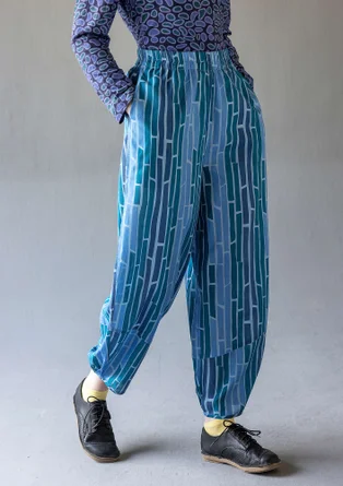 Hose „Bamboo“ aus Bio-Baumwollgewebe - taubenblau