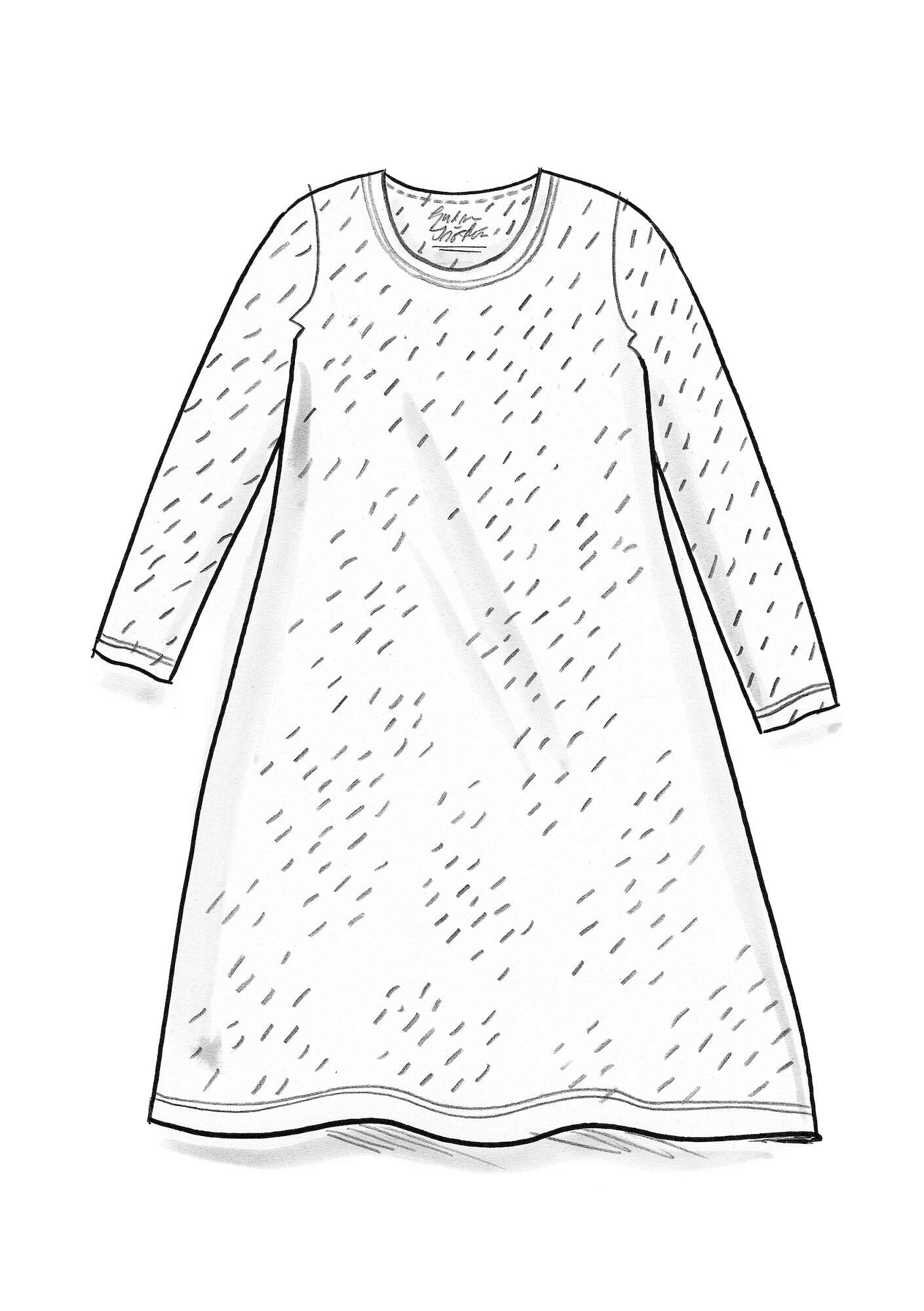 Jerseykleid „Luna“ aus Lyocell/Elasthan rapsfeld-gemustert