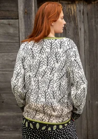 “Ängskär” organic and recycled cotton cardigan - black