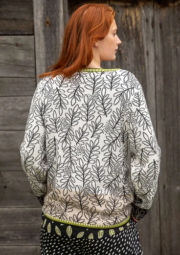“Ängskär” organic and recycled cotton cardigan - black