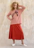 “Billie” organic cotton/modal jersey skirt (copper XL)